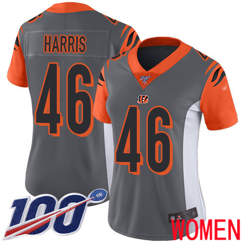 Cincinnati Bengals Limited Silver Women Clark Harris Jersey NFL Footballl #46 100th Season Inverted Legend->youth nfl jersey->Youth Jersey